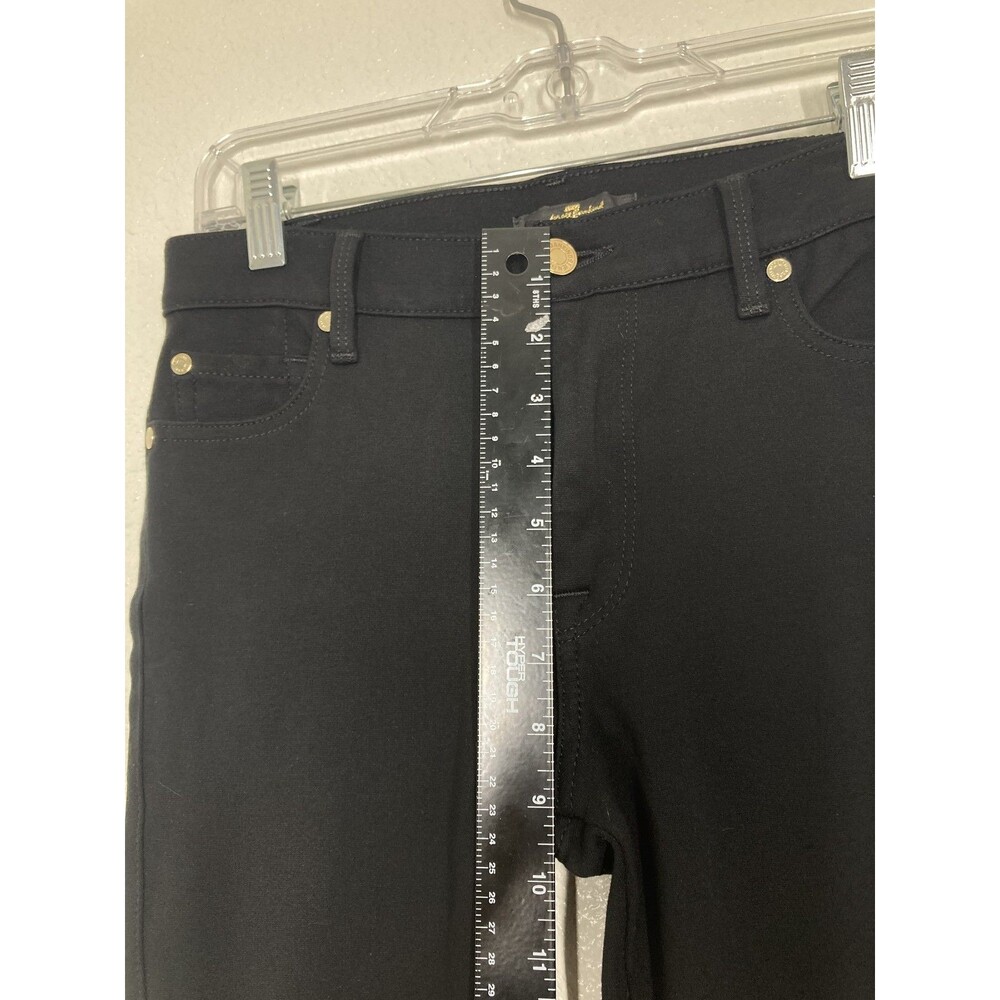 7 For All Mankind Pants Womens 27 Black Skinny Stretch Denim Gold Hardware USA - Picture 12 of 16
